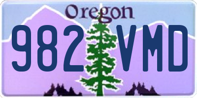 OR license plate 982VMD