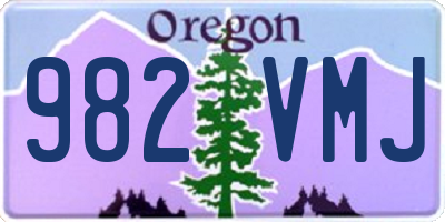 OR license plate 982VMJ