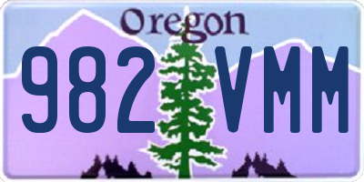 OR license plate 982VMM