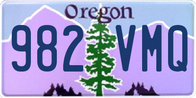 OR license plate 982VMQ