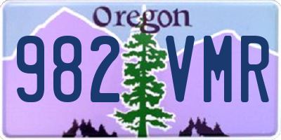 OR license plate 982VMR