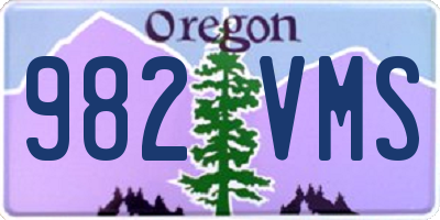 OR license plate 982VMS