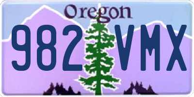 OR license plate 982VMX