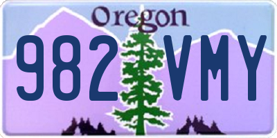 OR license plate 982VMY