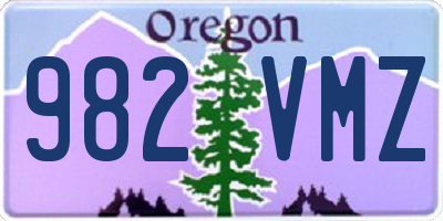 OR license plate 982VMZ