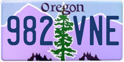OR license plate 982VNE