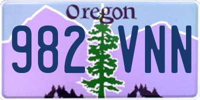 OR license plate 982VNN