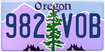OR license plate 982VOB