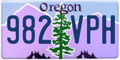 OR license plate 982VPH