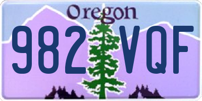OR license plate 982VQF