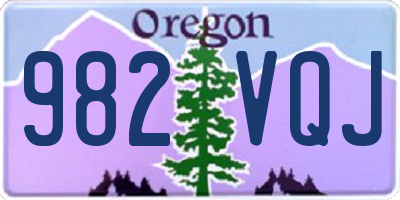 OR license plate 982VQJ