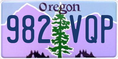 OR license plate 982VQP