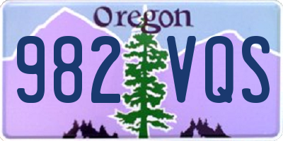 OR license plate 982VQS