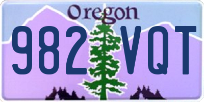 OR license plate 982VQT