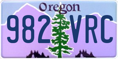 OR license plate 982VRC