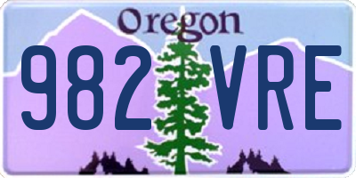 OR license plate 982VRE