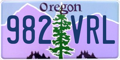 OR license plate 982VRL