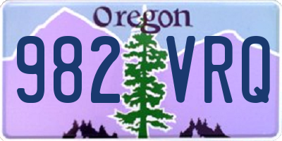 OR license plate 982VRQ