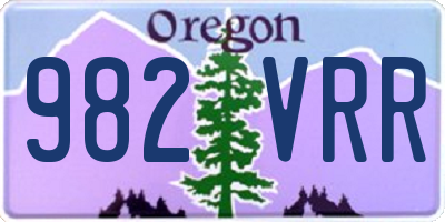 OR license plate 982VRR