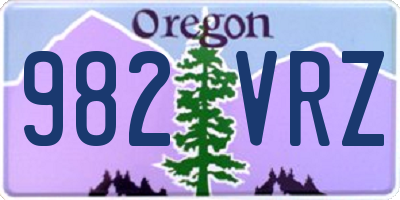 OR license plate 982VRZ
