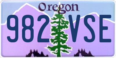 OR license plate 982VSE