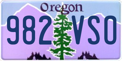 OR license plate 982VSO