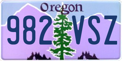 OR license plate 982VSZ