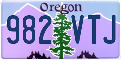 OR license plate 982VTJ