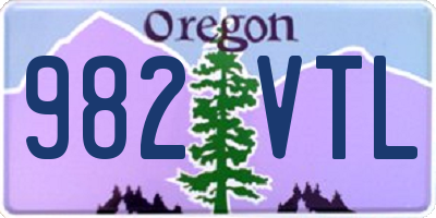 OR license plate 982VTL