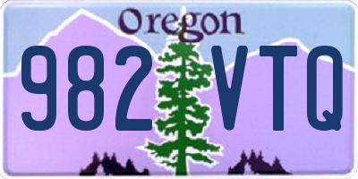 OR license plate 982VTQ