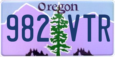 OR license plate 982VTR