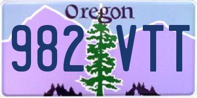 OR license plate 982VTT