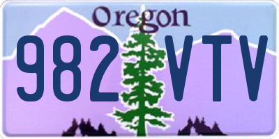 OR license plate 982VTV