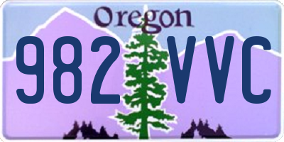 OR license plate 982VVC