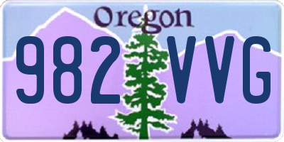 OR license plate 982VVG
