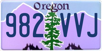 OR license plate 982VVJ