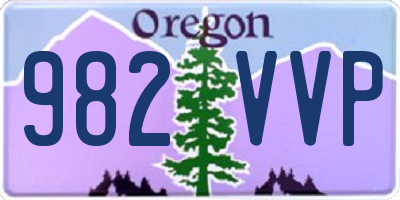 OR license plate 982VVP