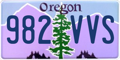 OR license plate 982VVS