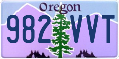OR license plate 982VVT