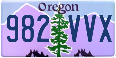OR license plate 982VVX