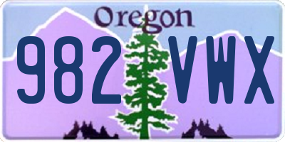OR license plate 982VWX