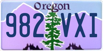 OR license plate 982VXI