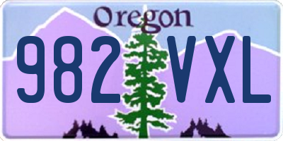 OR license plate 982VXL