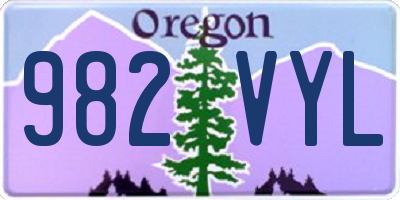 OR license plate 982VYL
