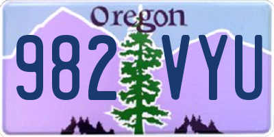OR license plate 982VYU