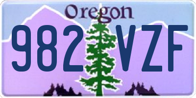 OR license plate 982VZF
