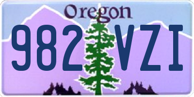 OR license plate 982VZI