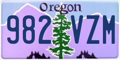 OR license plate 982VZM