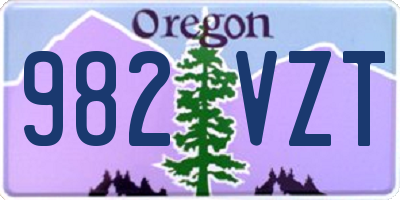 OR license plate 982VZT