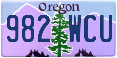 OR license plate 982WCU